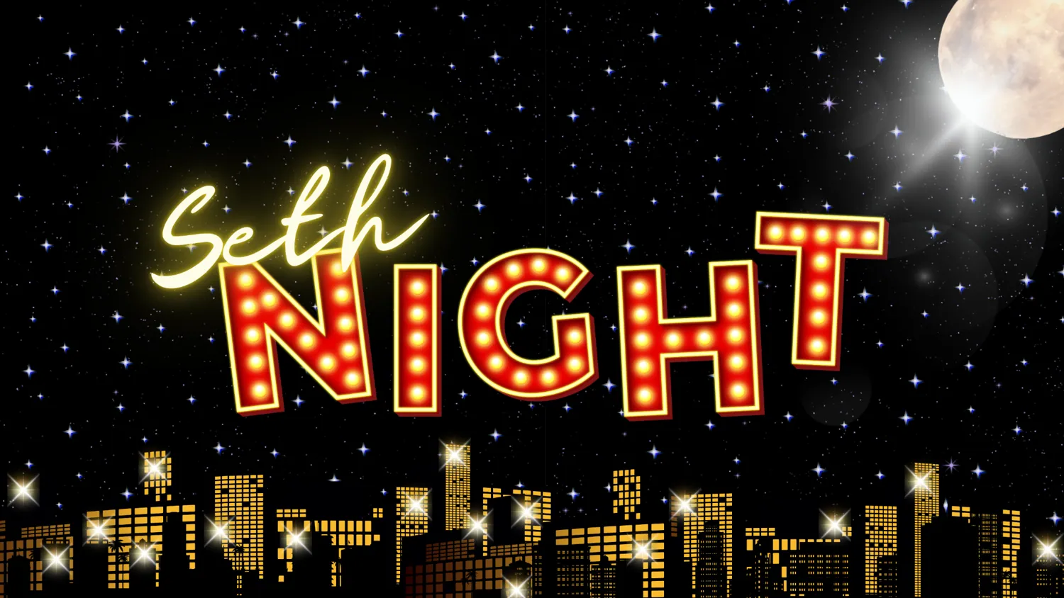 Seth Night orijinal ışıklı tabela tasarımı